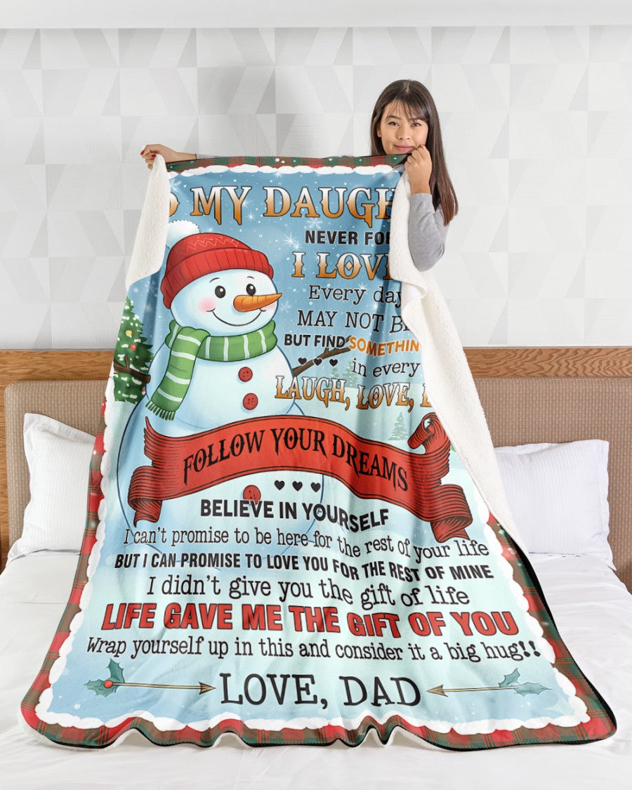 MANTA PARA MI HIJA DE PARTE DE PAPÁ – REGALO DE NAVIDAD - COMPLETA (SKUB11-19)
