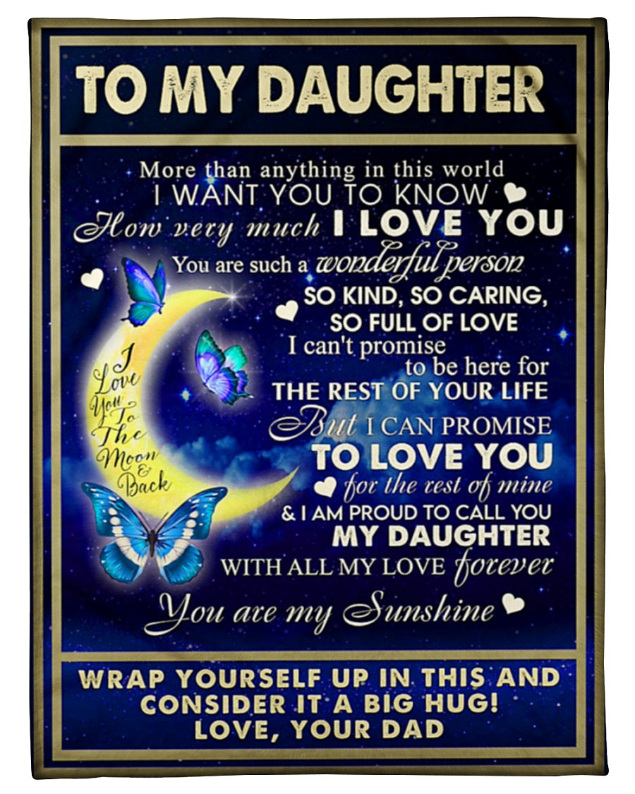 Manta de regalo especial para tu hija - de papá (SKUB06-91)
