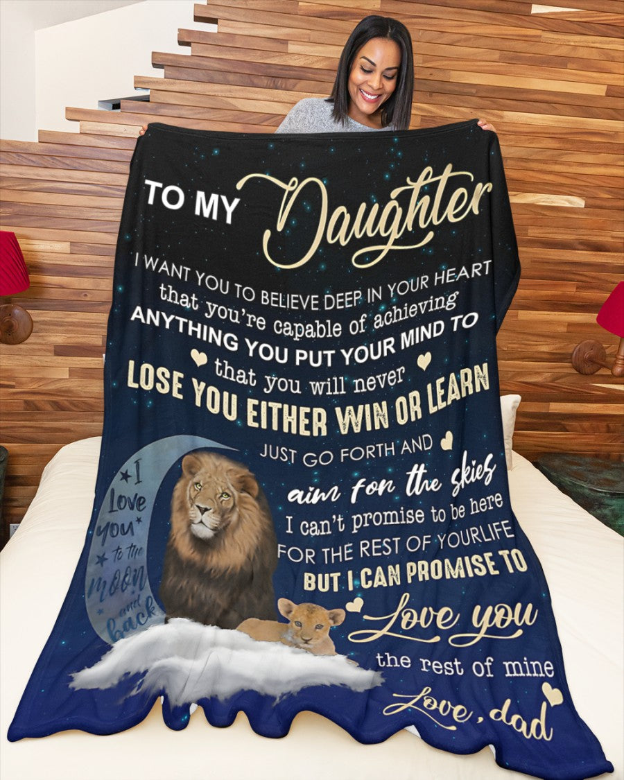 MANTA PARA MI HIJA - REGALO DE PAPÁ - REGALO CÁLIDO Y ACOGEDOR (SKUB11-91)