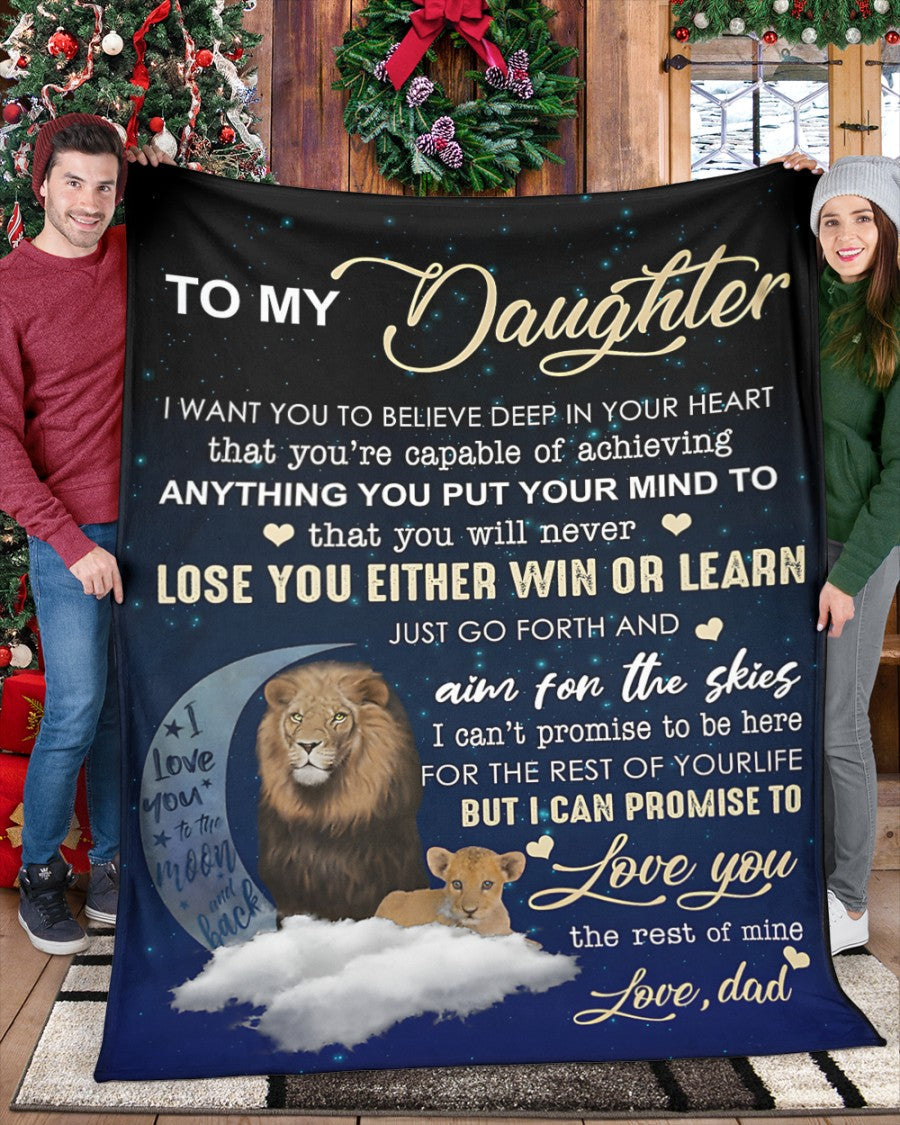MANTA PARA MI HIJA - REGALO DE PAPÁ - REGALO CÁLIDO Y ACOGEDOR (SKUB11-91)