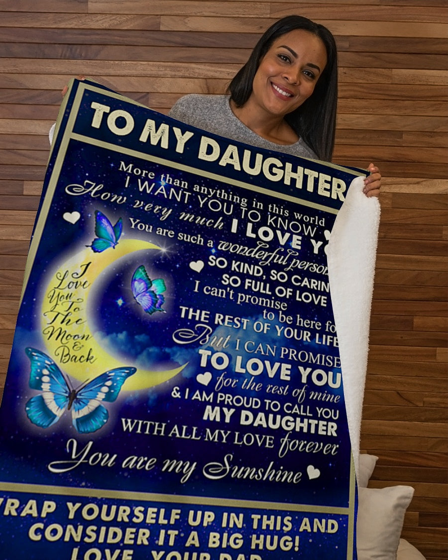 Manta de regalo especial para tu hija - de papá (SKUB06-91)