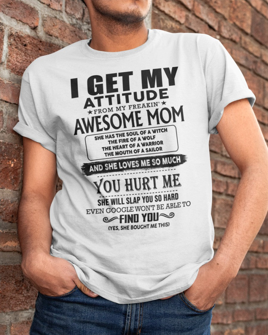 MI ACTITUD ES GRACIAS A UNA MADRE INCREÍBLE - Regalo perfecto para tu hijo (SKU-MS02)