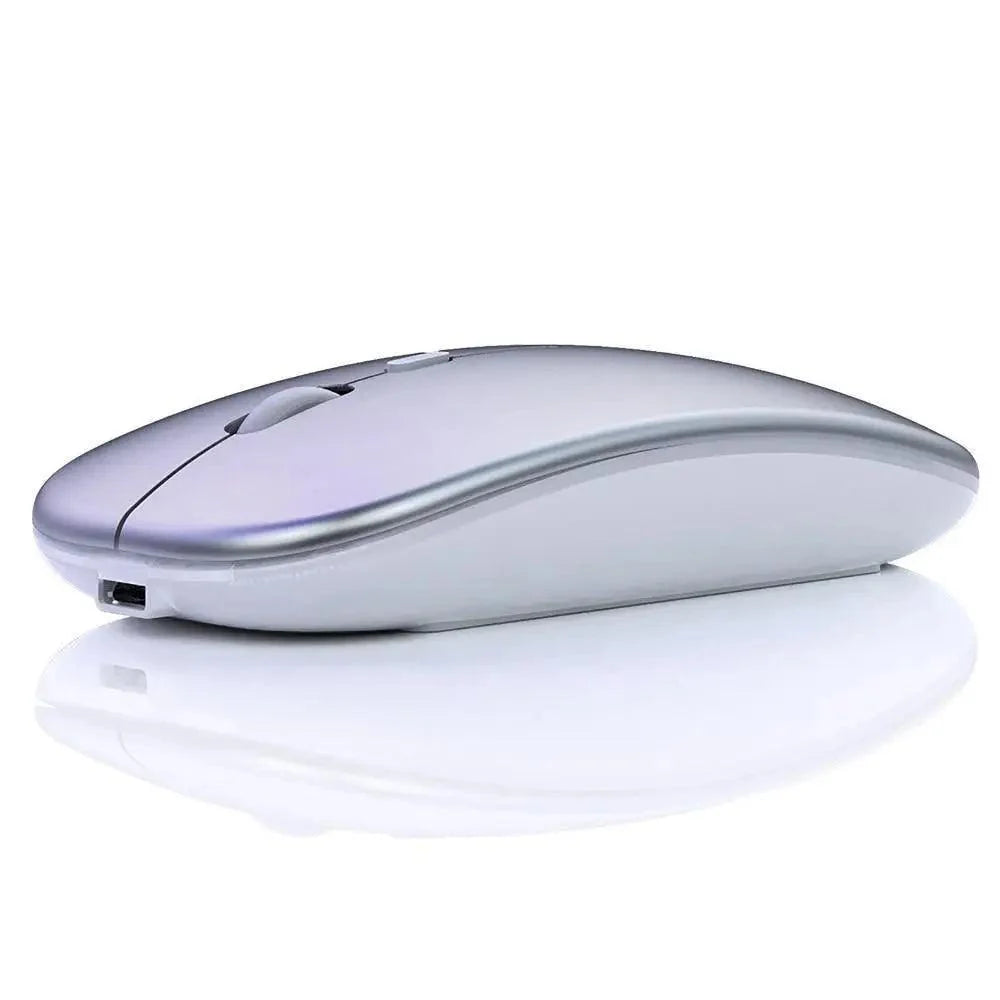 Ratón Inalámbrico Retro RGB Recargable Ratón Inalámbrico de Computadora Silencioso Ratón Óptico Portátil para Oficina con USB LED Retroiluminado Ratón de Juego para Oficina Portátil