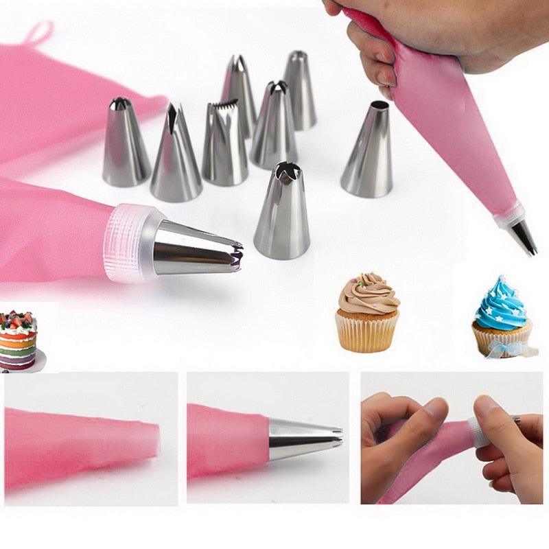 Silicone Cake Decorating Tools Kitchen Baking Accessories Piping Bag For Baking Piping Bag And Tips Cake Decorating Supplies Cake Decorating Tool