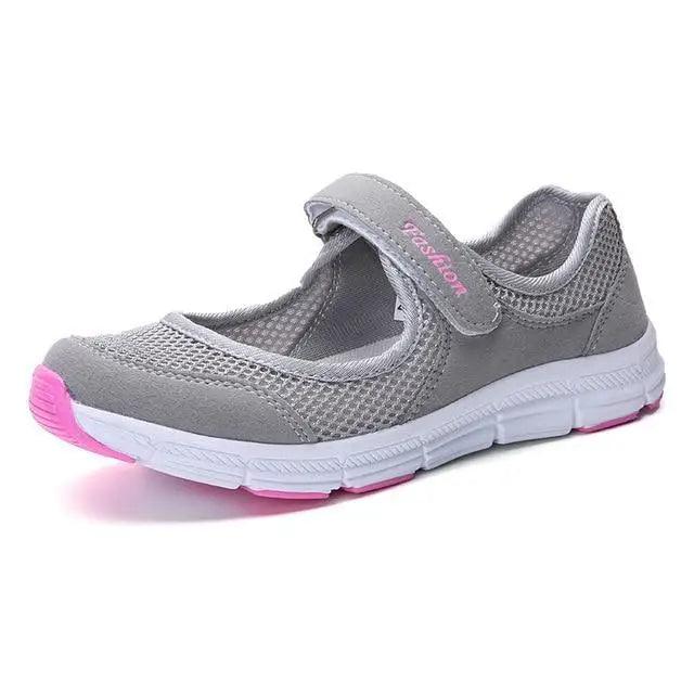 Zapatillas deportivas de mujer transpirables de verano, malla elegante y cómodas a la moda