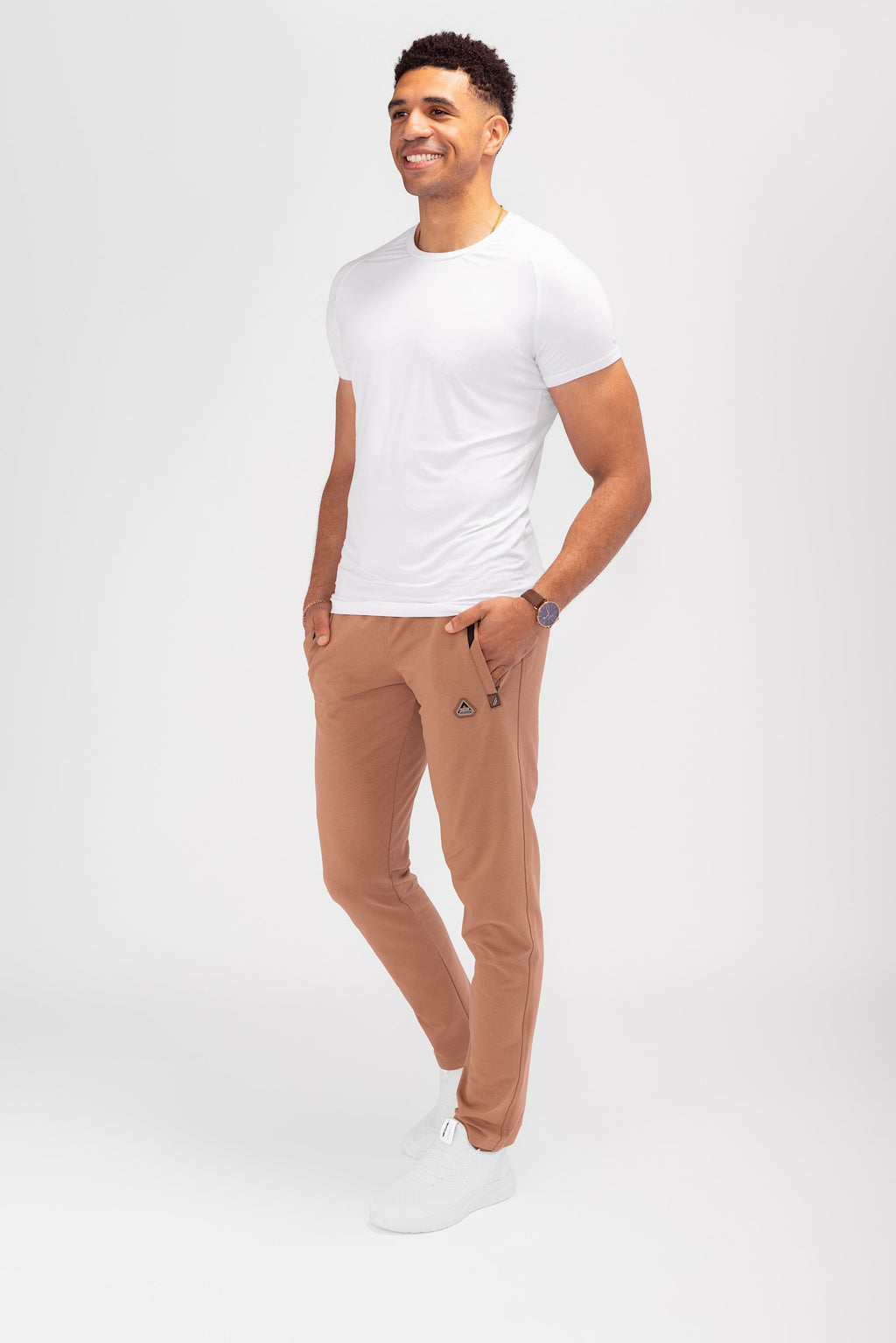 Pantalones de chándal deportivos cómodos para todo el día - Con forma cónica (Talla alta)