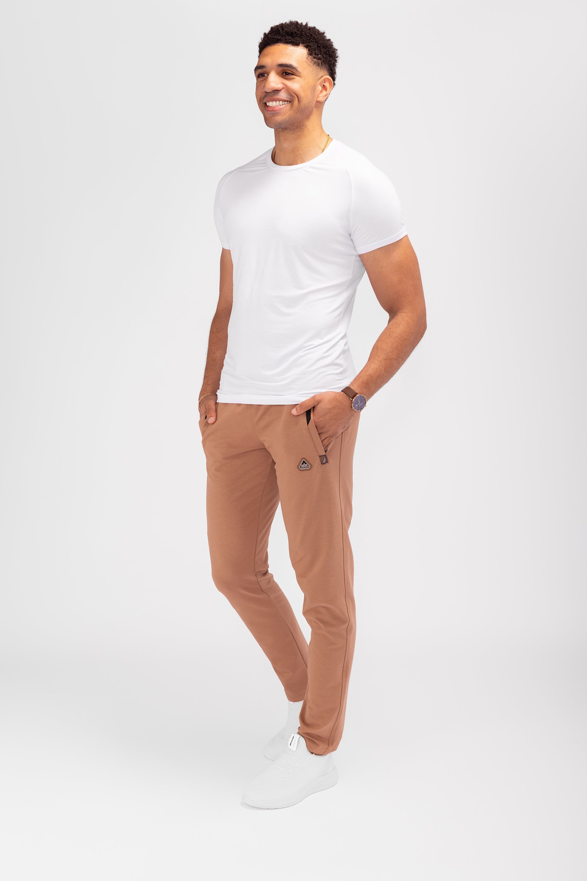 Pantalones de chándal deportivos cómodos para todo el día - Con forma cónica (Talla alta)