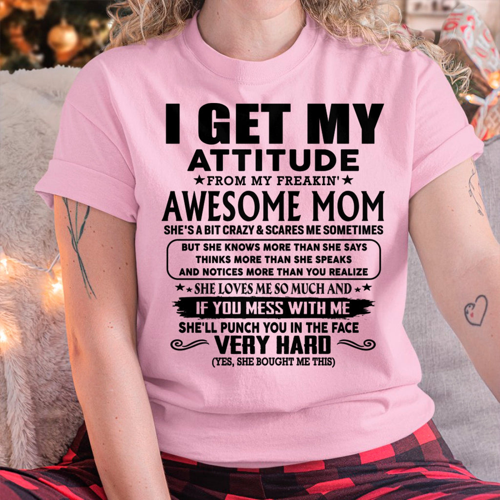 Gracias Mamá - HEREDÉ MI ACTITUD DE MI SÚPER MADRE - Regalo de Mamá para Hijo e Hija - NGHL00 (SKU-TMD-CU-00)