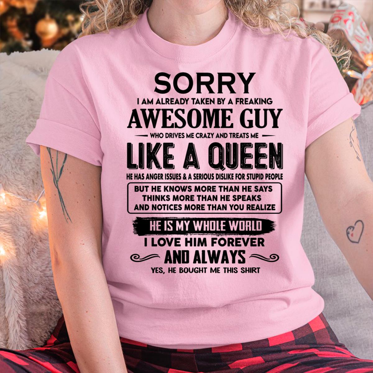 Perdón, ya estoy con un tipo increíble - Regalo para esposa de parte del esposo - NGHL00 (SKU-SRG-00)