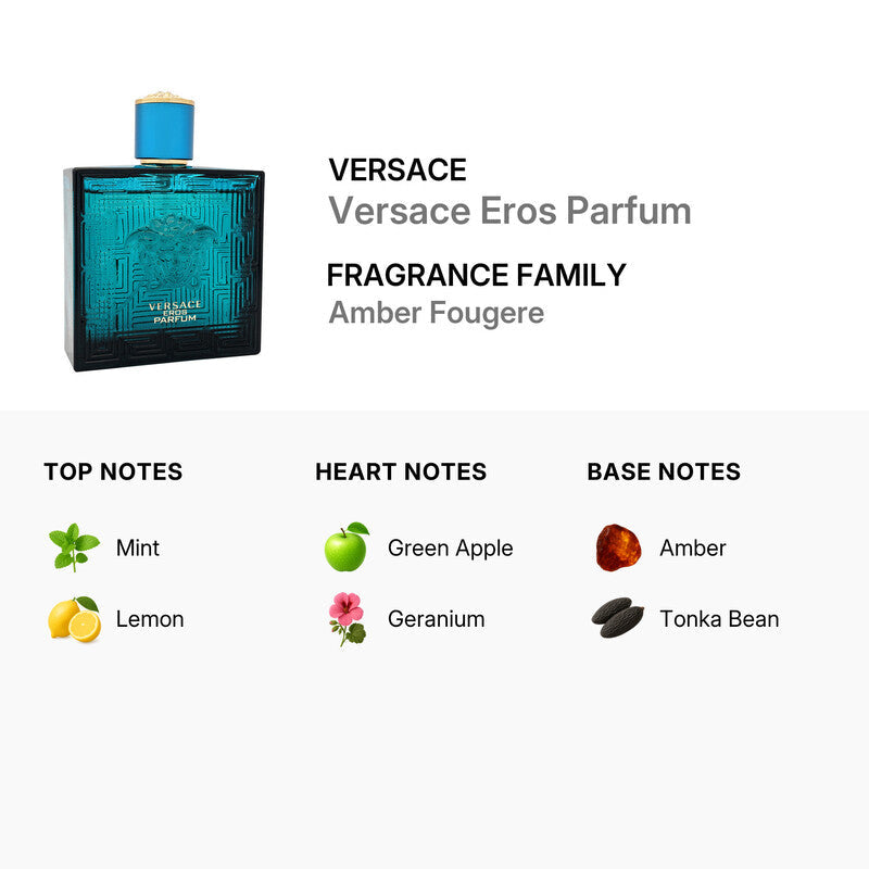 Versace Eros Parfum Spray for Men 3.4 oz