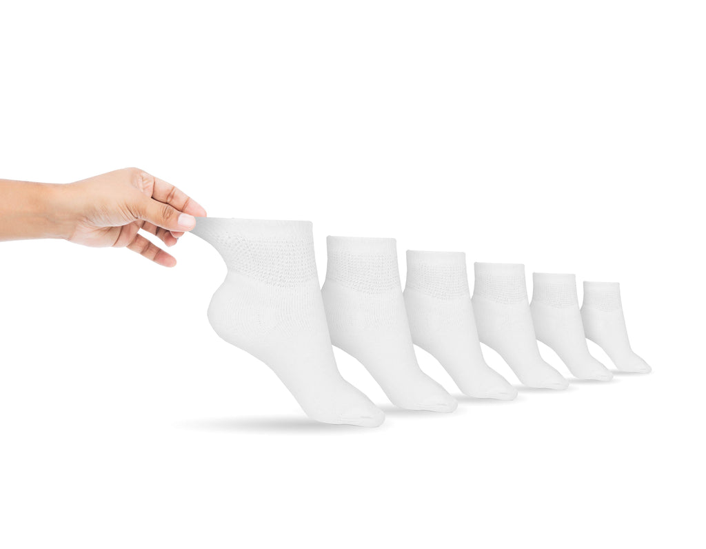 Calcetines tobilleros de algodón para diabéticos de hombre (6 pares)