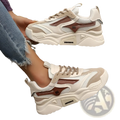 Zapatillas de plataforma de malla para mujer, calzado grueso transpirable